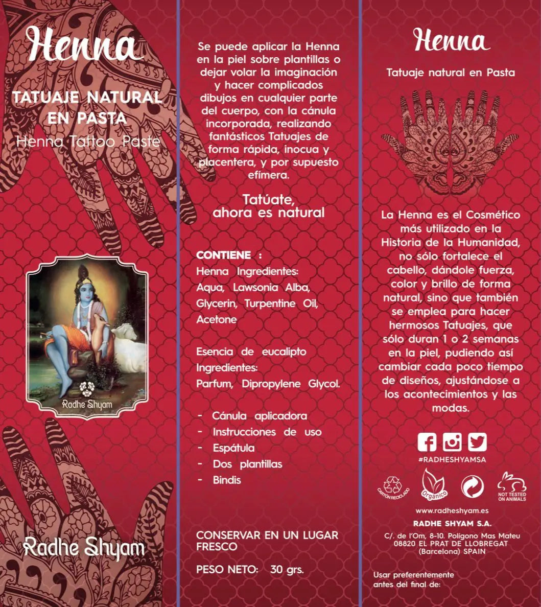 Henna Tattoo Paste