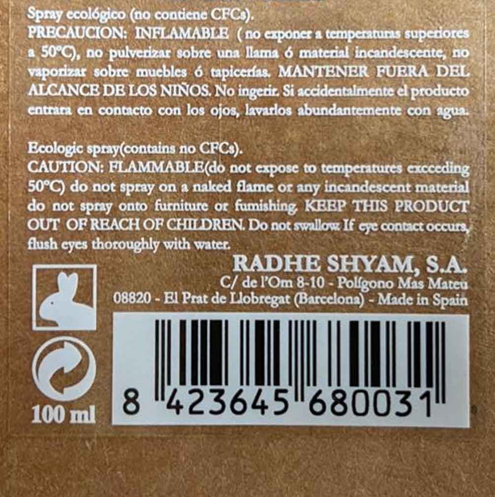 Ambientador Líquido Natural Radhe Shyam - Leche De Coco Radhe Shyam