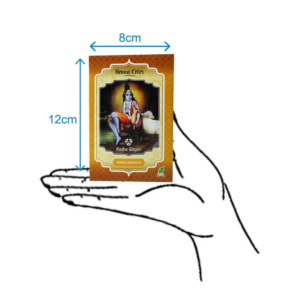 Henna Radhe Rubio Dorado Polvo Radhe Shyam