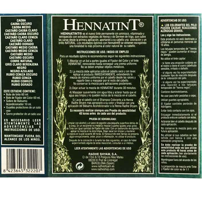 Hennatint Castaño Caoba Claro Radhe Shyam