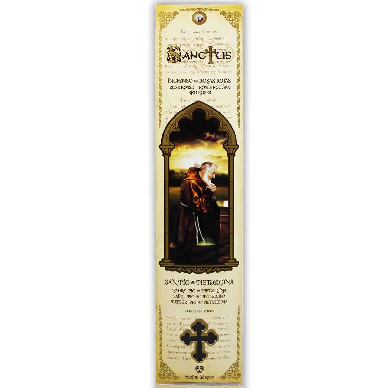 Incienso Sanctus Stick Rosas Rojas  - San Pio De Pietrelcina Sanctus