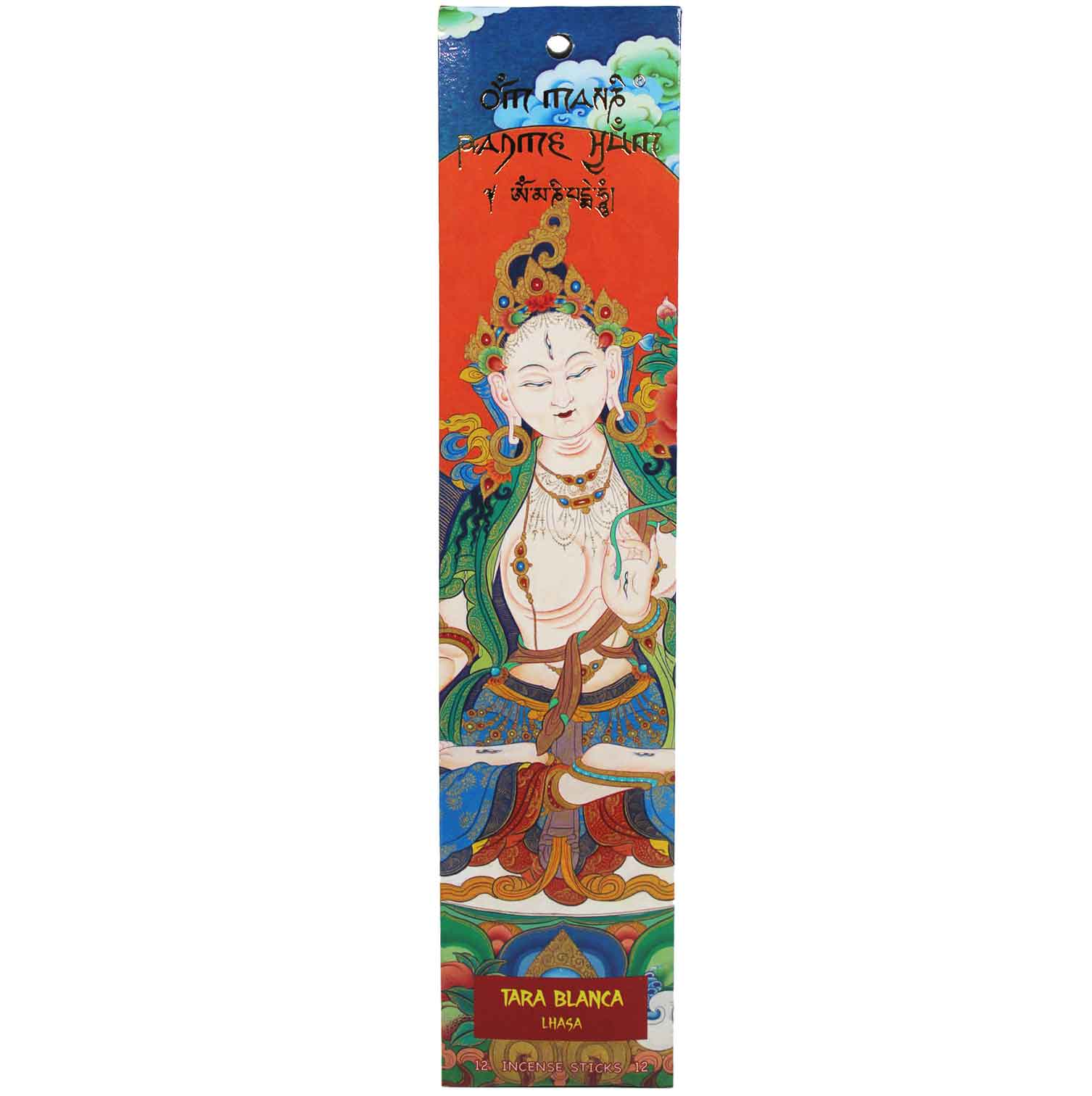 Incienso Stick Om Mani Tara Blanca-Lhasa Om Mani