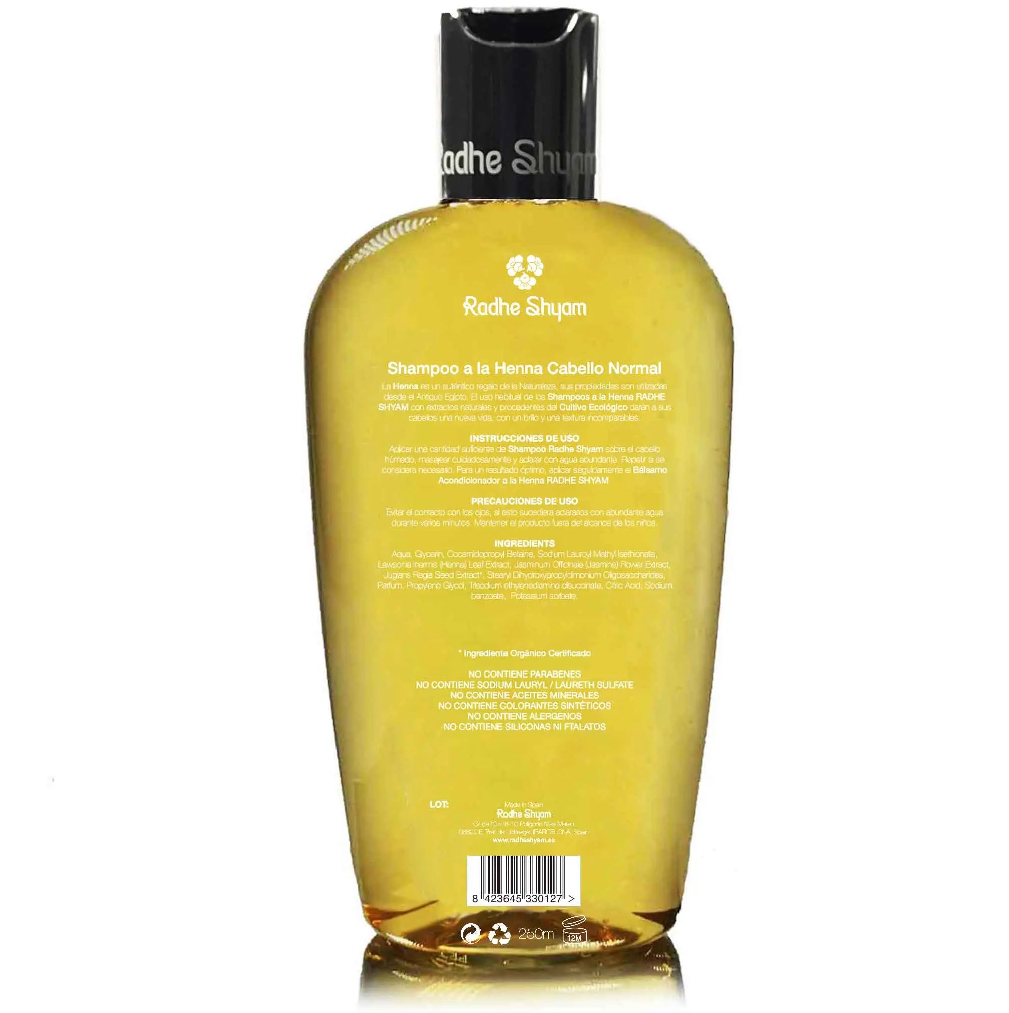 Shampoo Henna Cabello Normal  250 Cc Y 400 Cc Radhe Shyam
