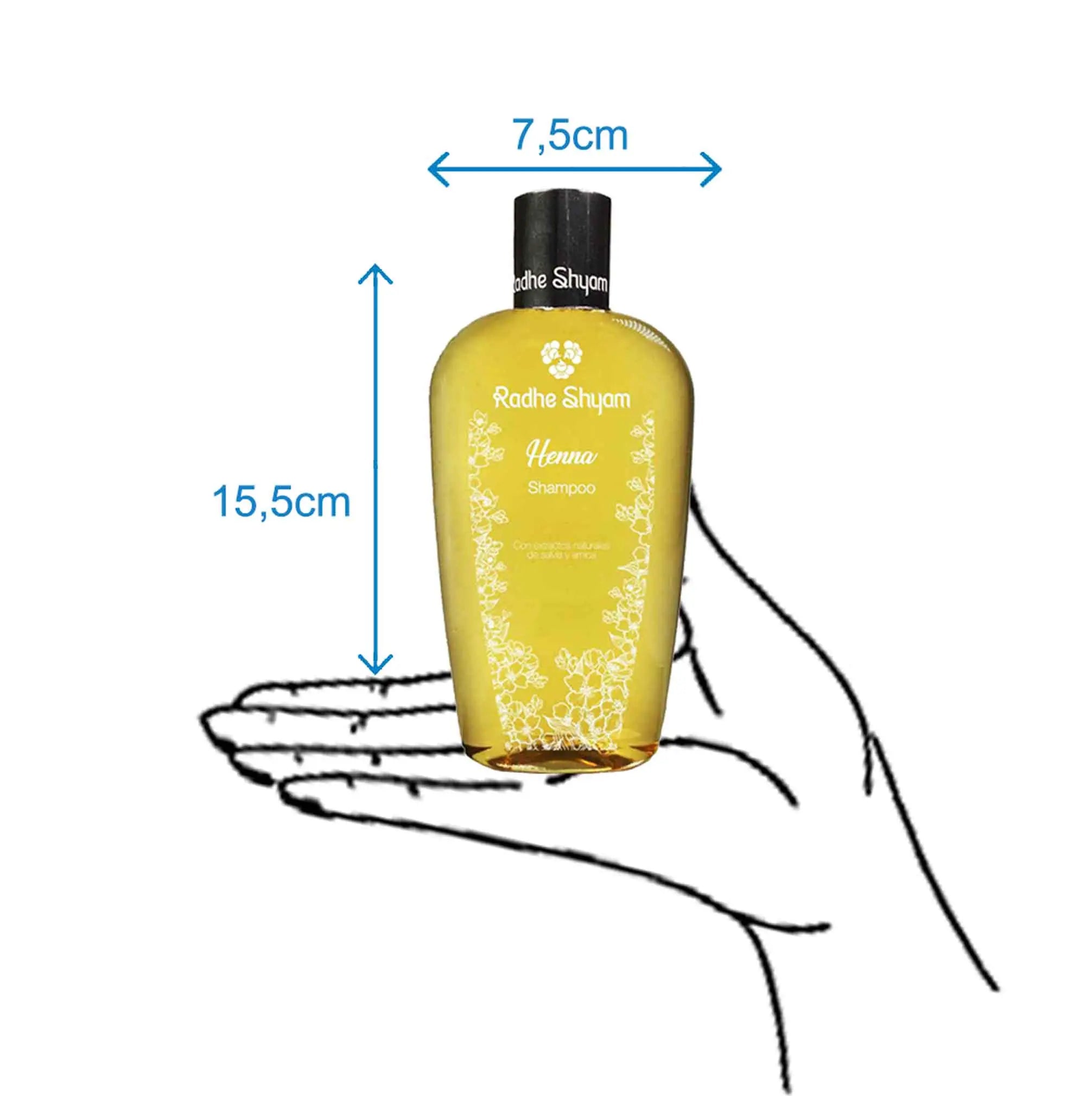 Shampoo Henna Lavados Frecuentes 250 Cc Y 400 Cc Radhe Shyam